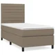 Vidaxl Box spring postelja z vzmetnico taupe 90x190 cm blago