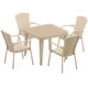 Baštenska garnitura Royal i sto Osaka 90X90 coffee