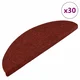 Vidaxl Preproge za stopnice samolepilne 30 kosov rdeča 56x17x3 cm