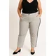 Plus size elegantne hlače, svetlo sive