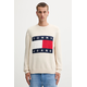 Bombažen pulover Tommy Jeans moški, bež barva, DM0DM22105