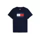 Tommy Jeans Majica Flag DW0DW22562 Mornarsko modra Regular Fit