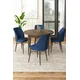 Hanah Home Set Trpezarijski sto i 4 stolice, Tamnoplavi