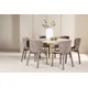 Venture Design Jedilna miza in stol set Copenhagen miza z 6 stoli Astoria 140x74 cm beljen rjav