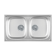 Metalac Luna Flex Usadna dvodelna sudopera, Inox, O 90, 770 x 435 mm
