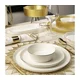26-delni jedilni set, bela/zlata, porcelan