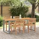 vidaXL vidaXL Zunanja jedilna miza Siva 160x80x75 cm Jeklo in Masivno leseno Akacijevo, (22089797)