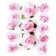 Samolepilno papirnato cvetje - vrtnice, roza, 13 kosov
