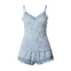 Hunkemöller Kratke hlače za spanje Cami  modra/bela
