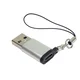 Adapter PremiumCord USB3.0 A moški - USB-C ženski, srebrn z zanko za obešanje