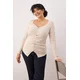 Trendyol Curve Ženska bluza Tbbaw26Af00029, Bež