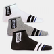 BETA SOCKS WHITE MELANGE GREY BLACK 35-38