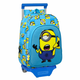 NEW Šolski nahrbtnik s kolesi Minions Minionstatic Modra (26 x 34 x 11 cm)