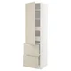 METOD/MAXIMERA Visoka omara+plc/4prd/vrata/2 ličn, bela/Havstorp bež, 60x60x220 cm