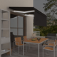 vidaXL Avtomatska tenda LED + senzor 3x2,5 m antracitna
