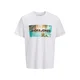 JACK & JONES Majica JJINDIANA turkizna/oliva/črna/bela