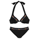 BUFFALO Bikini Flori, črna