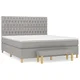 Vidaxl Box spring postelja z vzmetnico svetlo siva 180x200 cm blago
