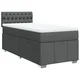 Vidaxl Box spring postelja z vzmetnico temno siva 100x200 cm blago