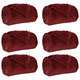 Vidaxl Obloge 6 pcs Bordeaux rdeča 130 x 150 cm Flis