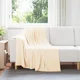 Vidaxl Odeja krema 170 x 130 cm Flis