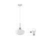 LED luster na sajli HARMA 1xE27/60W/230V O 25 cm mat hrom/bela