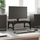 vidaXL Stojalo za monitor črno 37x23x14 cm inženirski les