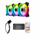 NaviaTec RGB PC Case Dual Ring Fan 3x Controller BUNDLE