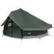 vidaXL Tipi šotor Vojaška zelena 800 x 800 x 430 cm Poliester in jeklo