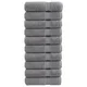 Vidaxl Premium brisače SOLUND 10 kos siva 50x100 cm 600 g/m2