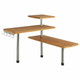 FIVE KUHINJSKA POLICA SA 4 KUKE 45X43X38,5CM BAMBUS/SS/PVC NATURAL/SREBRNA