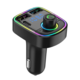 Bluetooth FM LED Transmiter C2 USBx2+PD crni
