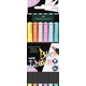 Set markera s kistom Faber-Castell Black Edition - 6 pastelnih boja