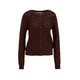 WE Fashion Pletena jopa temno rjava
