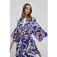 Kimono Beatrice B boja: tamno plava, oversize, s uzorkom
