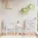 vidaXL Zunanja blazina 2 pcs Fin listnati vzorec 100 x 50 x 7 cm Blago