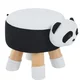 It Otroški črno-beli tabure panda na lesenih nogah Furnitex
