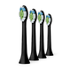 Ultrasonic W2 Professional White nastavki za Philips Sonicare, 4 kosi, črni