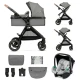 Kinderkraft kolica za bebe 3u1 Esme, Moonlight siva
