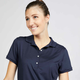 Polo majica kratkih rukava za golf WW 500 ženska mornarsko plava