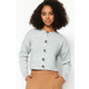 Trendyol siva mehka teksturirana gradientna pletenina Cardigan