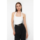 Trendyol White Fitted/Fitted Stretch Knitted Blouse