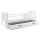 Interbeds Dečiji krevet Kubus 200x90cm, Sa fiokom, Beli