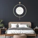 Wallity Zidni sat Mclock-00111, 58x80x7 cm, Zlatne boje