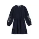 WE Fashion Obleka marine / bela