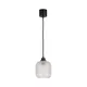 Brilagi - LED lestenec na vrvici RETRO GLASS 1xE27/60W/230V, premer 14 cm, črna/bela