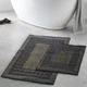 Lessentiel Maison Set 2 prostirke za kupatilo Zeleno-Crni