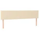 Vidaxl Posteljno vzglavje krem 180x5x78/88 cm blago