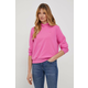Pulover Calvin Klein Jeans ženska, roza barva, s kapuco