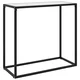 Konzolni stol bijeli 80 x 35 x 75 cm od kaljenog stakla